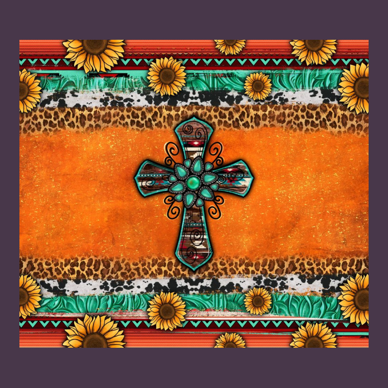 Sunflowers Cross Aztec Pattern Heavyweight Hoodie by Jasminsmagicworld | Teevron
