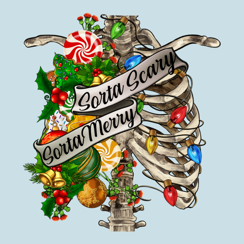 Sorta Merry Sorta Scary Chest Ladies Tee by FaDigitalArtStudio | Teevron