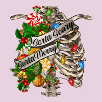 Sorta Merry Sorta Scary Chest Ladies Tee | Teevron
