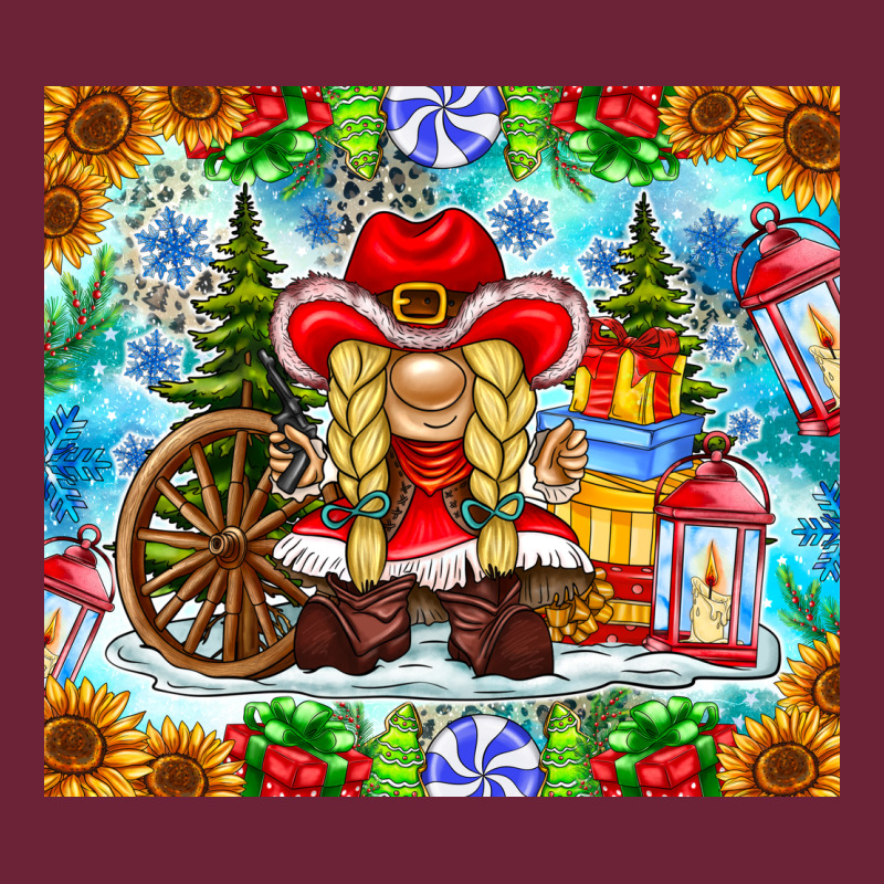 Christmas Cowboy Gnome Long Sleeve Tee by CowhideDigitalArt | Teevron