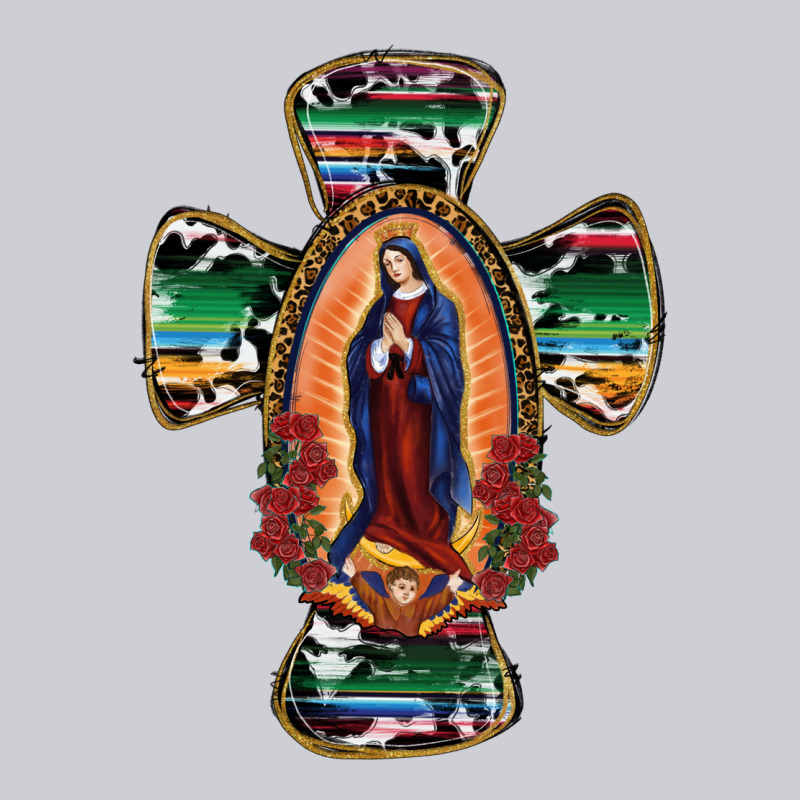 Our Lady Of Guadalupe Cross Heavyweight Sweatshirt by RanaPortraitStore | Teevron