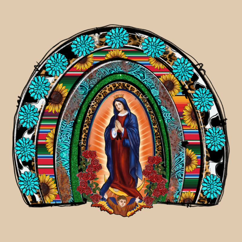 Lady Of Guadalupe Rainbow Heavyweight Sweatshirt by RanaPortraitStore | Teevron