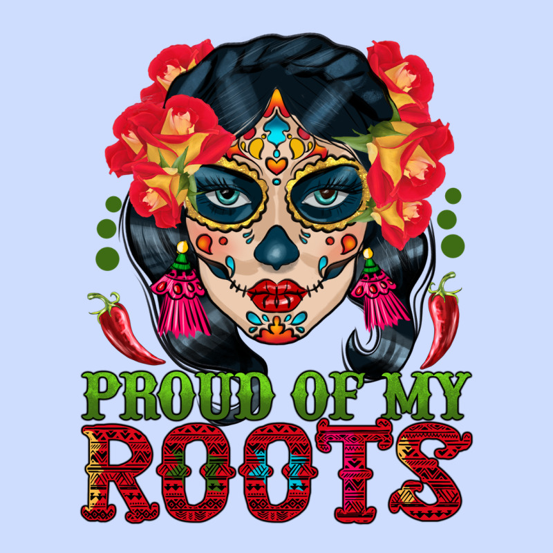 Sugar Skull Woman Proud Of My Roots Urban Heavy Tee by BundleAndBundleShop | Teevron