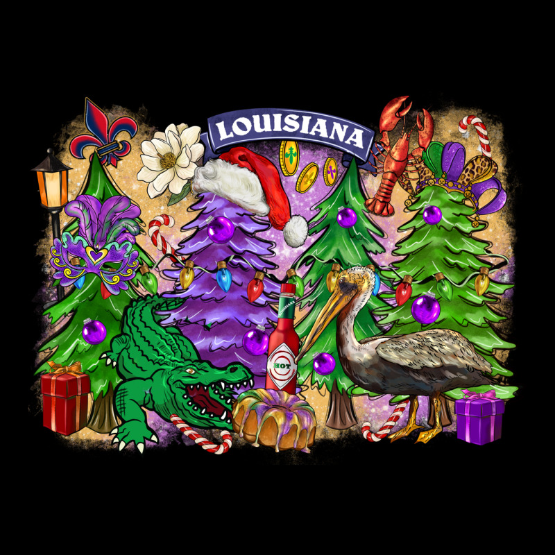 Christmas Louisiana Mardi Gras Trees Ladies Tee by FaDigitalArtStudio | Teevron