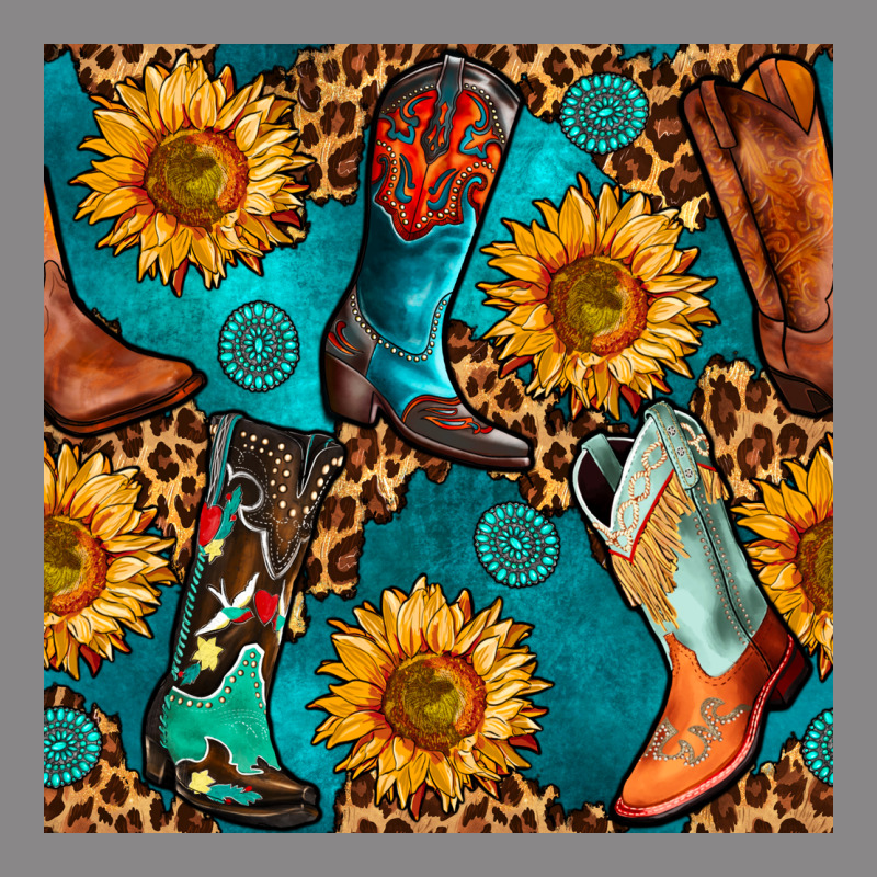 Western Cowboy Boot Seamless Pattern Vintage Tee by BundleAndBundleShop | Teevron