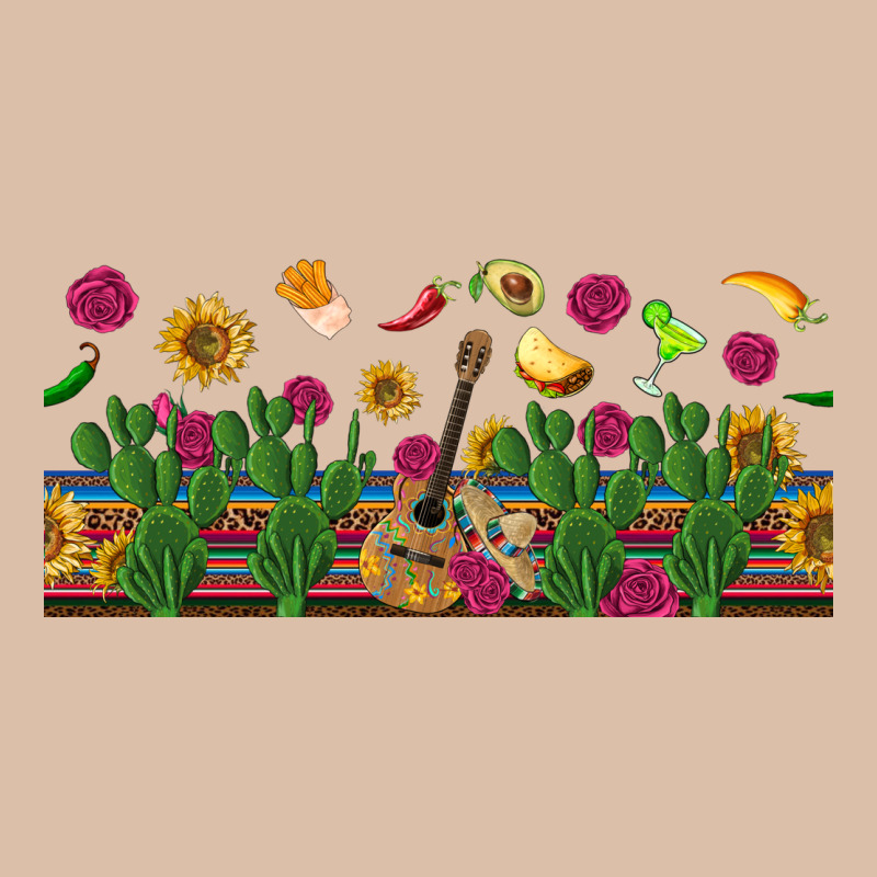Mexican Sombrero Guitar Rose Cactus Libbey  Cup Urban Heavy Tee by BundleAndBundleShop | Teevron