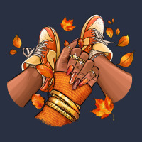 Black Girl Fall Sneakers Heavyweight Sweatshirt | Teevron
