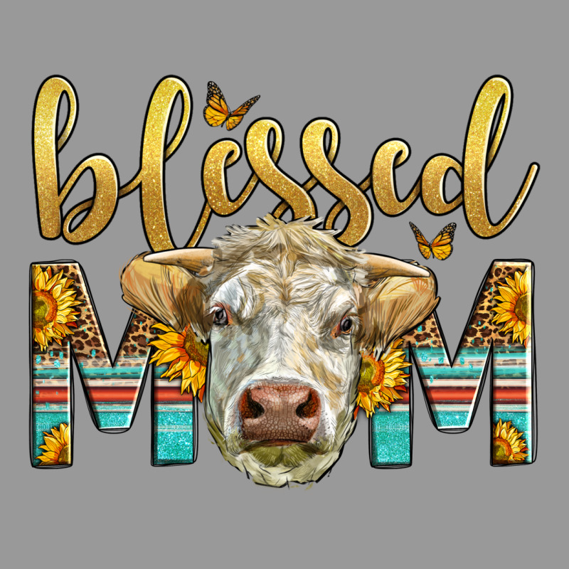 Western Blessed Mom Charolais Bull Mother's Day Vintage Hoodie by LillyAllenDesigns | Teevron