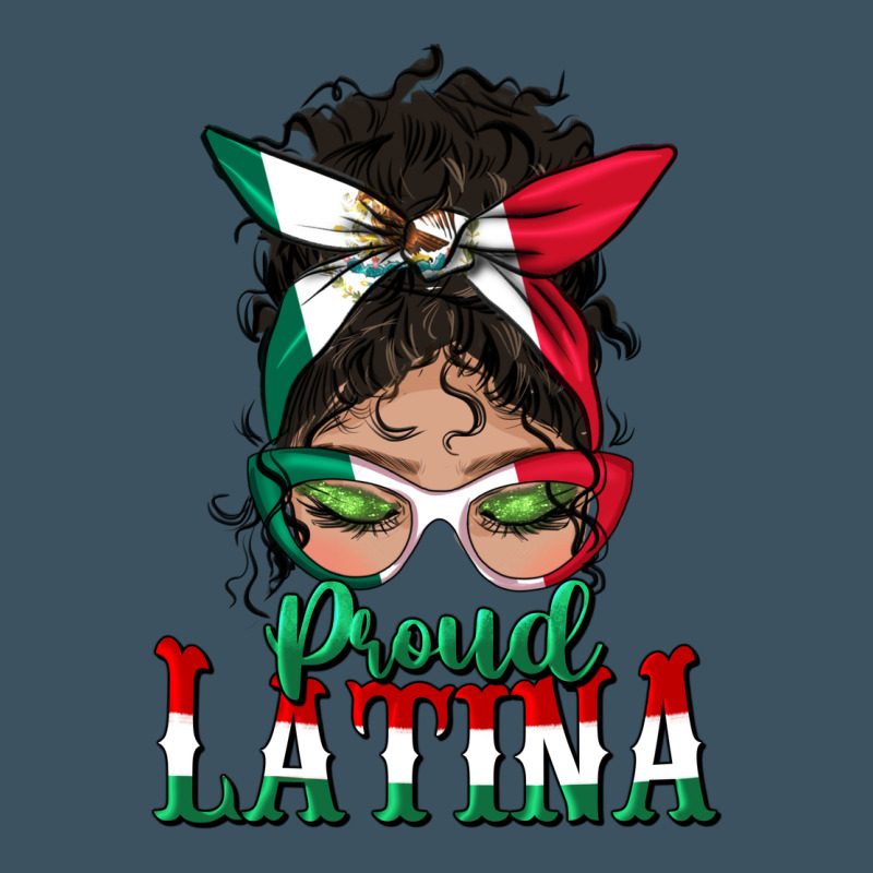 Proud Latina Messy Bun Mama Urban Heavy Tee by BundleAndBundleShop | Teevron