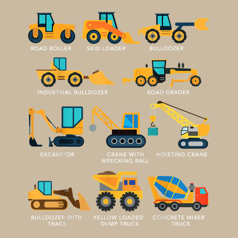 Construction Excavator Vehicle Boys Builder Heavy Equipment T Shirt Long Sleeve Tee by linhVisuals | Teevron