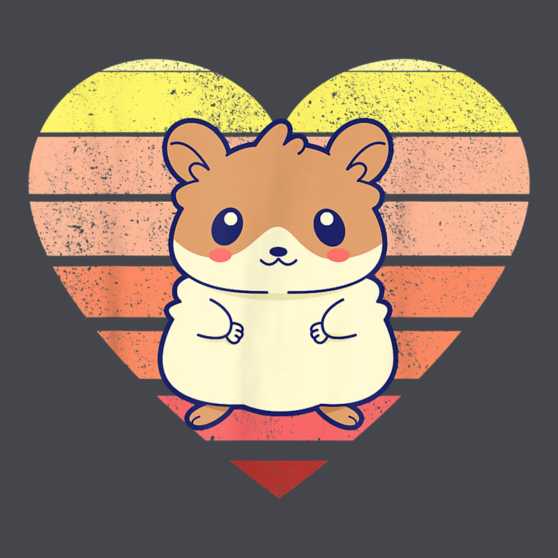 Cute Hamster Design Retro Heart Shape Vintage T Shirt Long Sleeve Tee by linhVisuals | Teevron