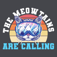 Skiing T  Shirt Ski Goggles Cat The Meowtains Are Calling Skier Winter Long Sleeve Tee | Teevron