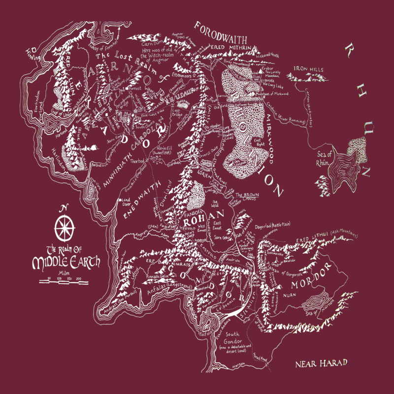 Middle Earth Map [tb] Long Sleeve Tee by linhVisuals | Teevron