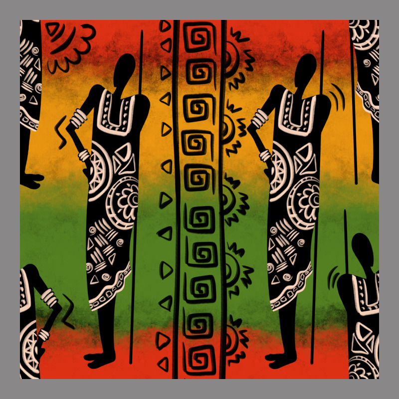 African Silhouette Seamless Pattern Vintage Tee by BundleAndBundleShop | Teevron