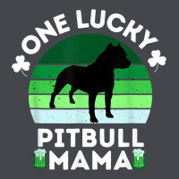 Funny St Patrick's Day One Lucky Pitbull Mama Pitbulldog T Shirt Long Sleeve Tee | Teevron