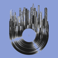 Vinyl Record Cityscape Long Sleeve Tee | Teevron