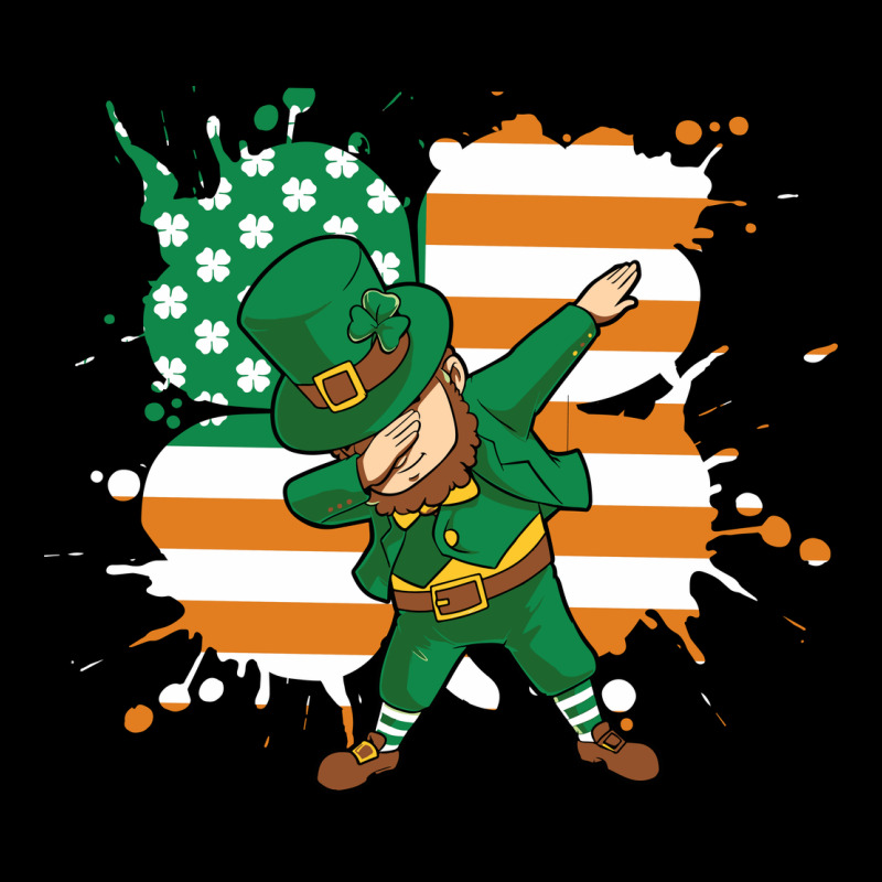 Dabbing Leprechaun Irish American Flag Long Sleeve Tee by linhVisuals | Teevron