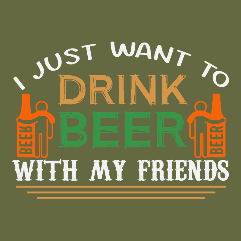 I Just Want To Drink With My Friends Long Sleeve Tee by linhVisuals | Teevron