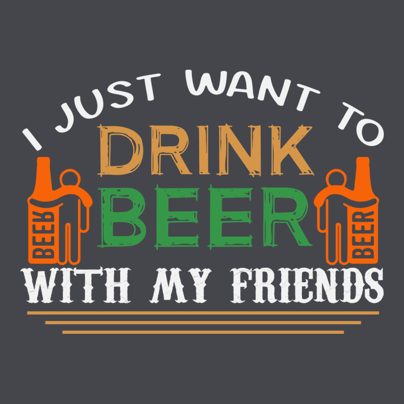 I Just Want To Drink With My Friends Long Sleeve Tee by linhVisuals | Teevron