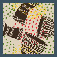 African Drum Seamless Pattern Urban Heavy Tee | Teevron