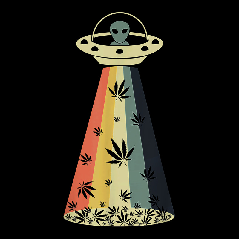 Vintage Alien Weed Pot Leaf Ufo Abduction Marijuana Cannabis T Shirt Long Sleeve Tee by linhVisuals | Teevron