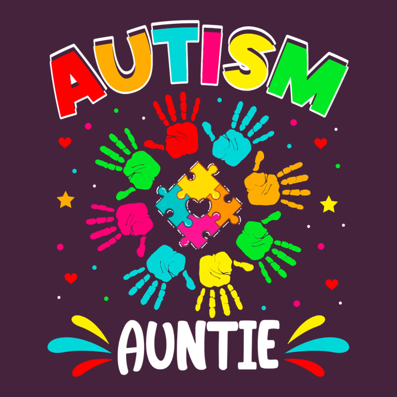 Autistic Auntie Puzzle Support Family Autism Awareness Sweatshirt Long Sleeve Tee by linhVisuals | Teevron