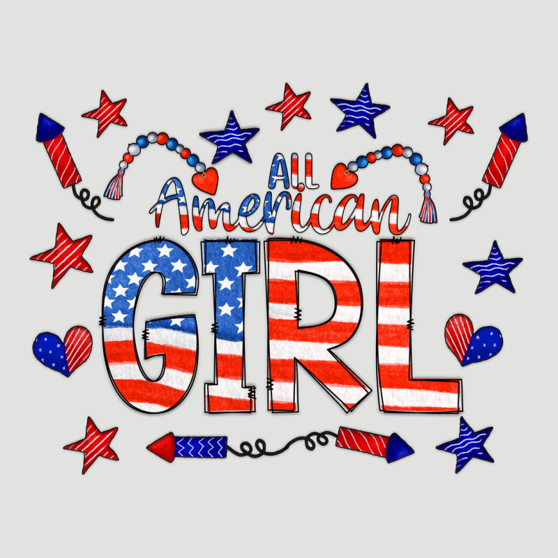 All American Girl Doodle Letters Classic Tee by CowCowDesign | Teevron