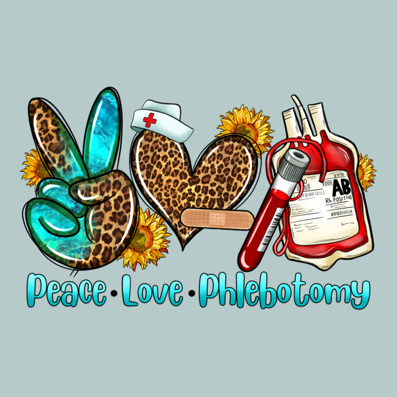 Peace Love Phlebotomy Heavy Core Tee by OliviaCreatesArt | Teevron