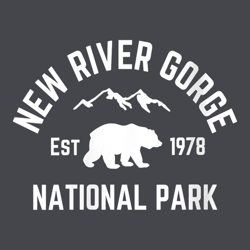 Womens New River Gorge National Park Bear West Virginia Nature V Neck Long Sleeve Tee by linhVisuals | Teevron