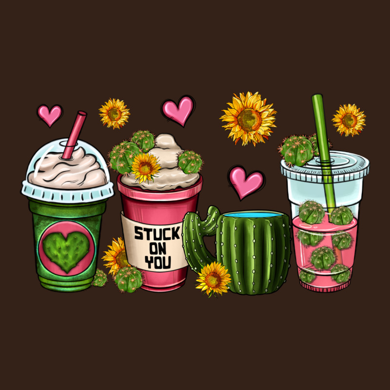 Stuck On You Cactus Coffee Cups Heavy Core Tee by OliviaCreatesArt | Teevron
