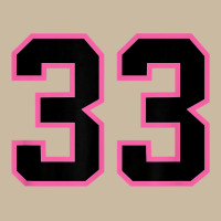 Number 33 Sports Jersey Athlete Fan Pink Black Lucky Number T Shirt Long Sleeve Tee | Teevron