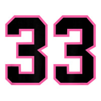 number 33 sports jersey athlete fan pink black lucky number t shirt | Teevron