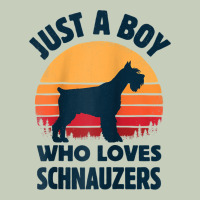 Schnauzer Just A Boy Who Loves Dogs Men Retro Vintage Sunset Raglan Ba Long Sleeve Tee | Teevron