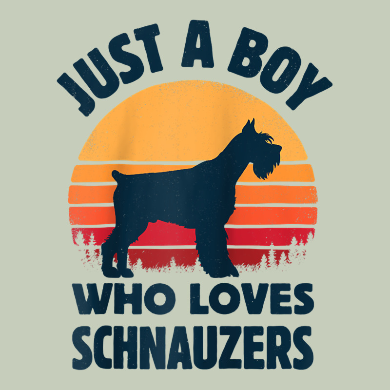 Schnauzer Just A Boy Who Loves Dogs Men Retro Vintage Sunset Raglan Ba Long Sleeve Tee by linhVisuals | Teevron