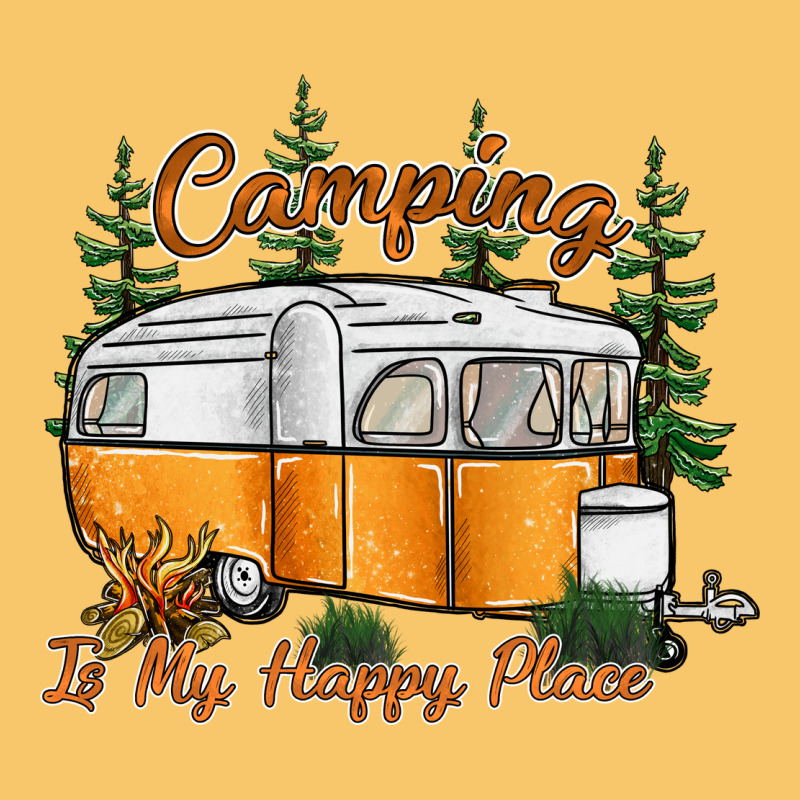 Camping Is My Happy Place Vintage Hoodie by SublimationCraftShop | Teevron