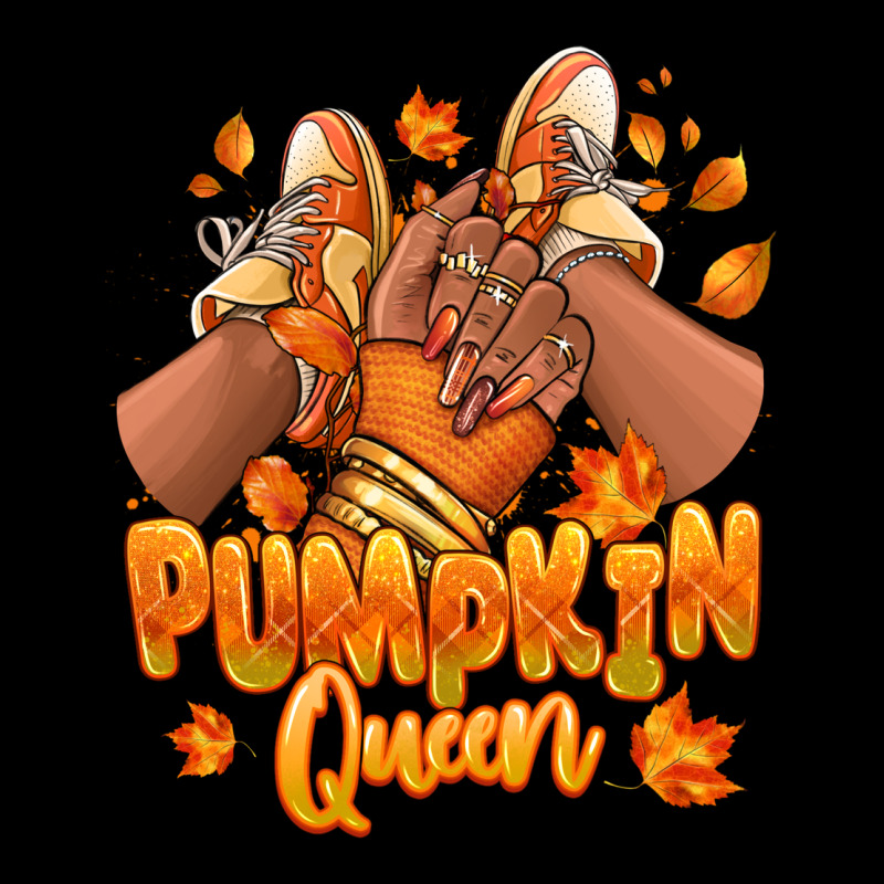 Pumpkin Queen Fall Black Girl Sneakers Heavyweight Sweatshirt by RanaPortraitStore | Teevron