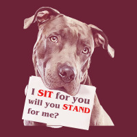 Pitbull T  Shirt I Sit For You Will You Stand For Me T  Shirt Long Sleeve Tee | Teevron