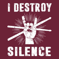 I Destroy Silence Drum Set Drummer Gift Long Sleeve Tee | Teevron