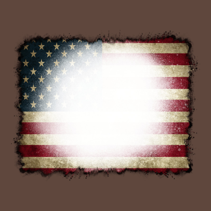 American Flag Bleach Effect Classic Tee by CowCowDesign | Teevron