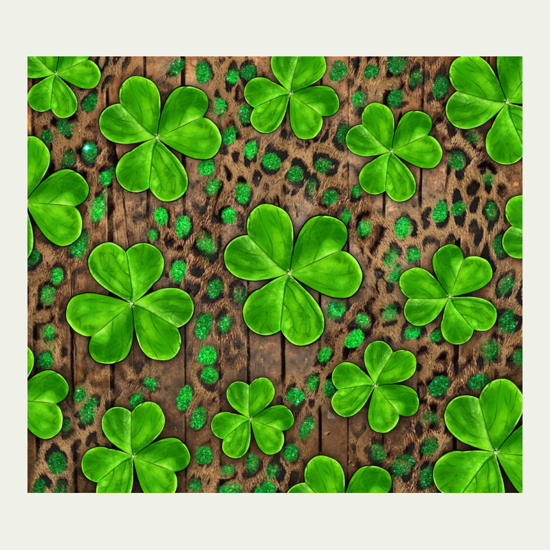 Shamrock And Leopard Urban Heavy Tee by RanaPortraitStore | Teevron