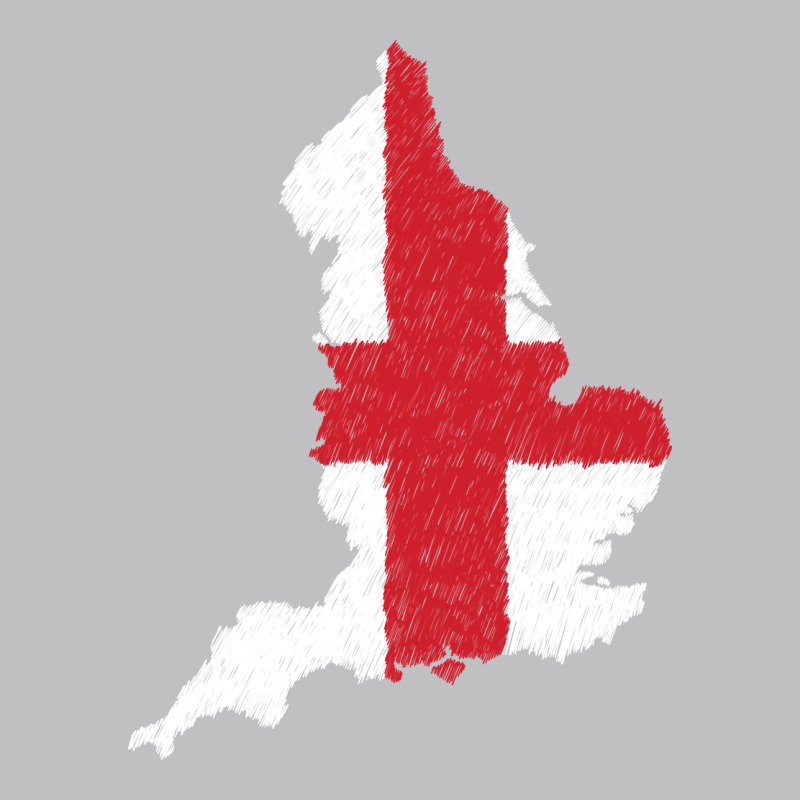 England Flag Map Drawing Line Art Long Sleeve Tee by linhVisuals | Teevron