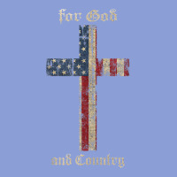 For God And Country Cross American Flag Faith Us Patriotic Tank Top Long Sleeve Tee | Teevron