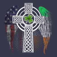 Irish American Usa Flag Celtic Cross St Patrick's Day Premium T Shirt Long Sleeve Tee | Teevron