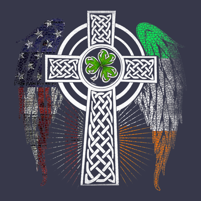 Irish American Usa Flag Celtic Cross St Patrick's Day Premium T Shirt Long Sleeve Tee by linhVisuals | Teevron