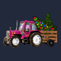 Pink Christmas Farm Tractor Premium Sweatshirt | Teevron