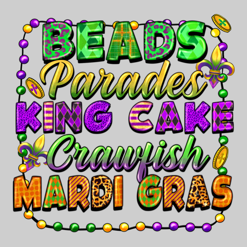 Beads Parades King Cake Crawfish Mardi Gras Premium Tee by FaDigitalArtStudio | Teevron