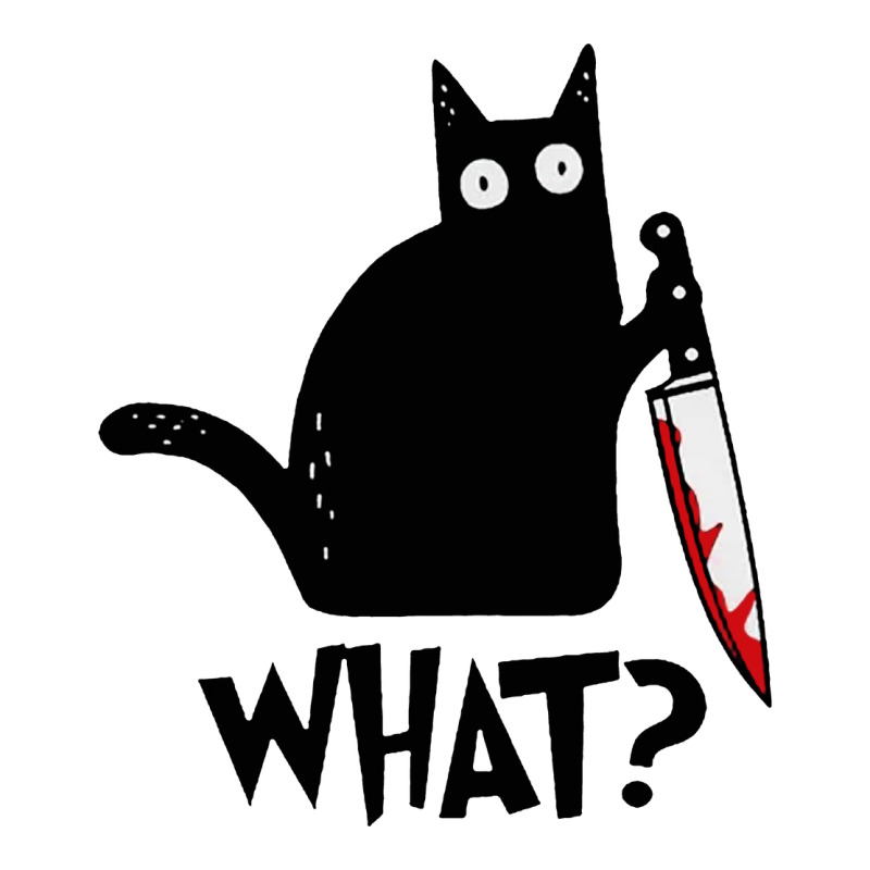 Halloween Cat With Knife What Long Sleeve Tee by linhVisuals | Teevron