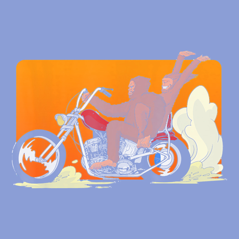Bigfoot T  Shirt Bigfoot Riding Motorcycle For Biker Sasquatch Chick T Long Sleeve Tee by linhVisuals | Teevron