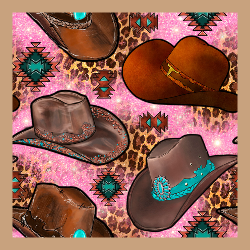 Western Cowboy Hat Seamless Pattern Vintage Tee by BundleAndBundleShop | Teevron