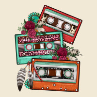 Cassette Floral Gemstone Ladies Tee | Teevron